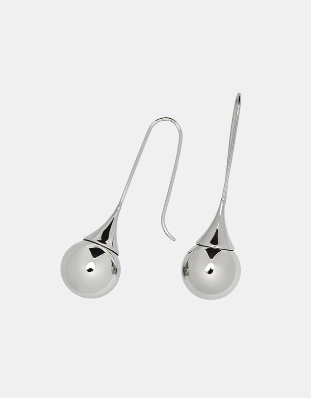 Pastiche - Silver Ball Drop Earrings