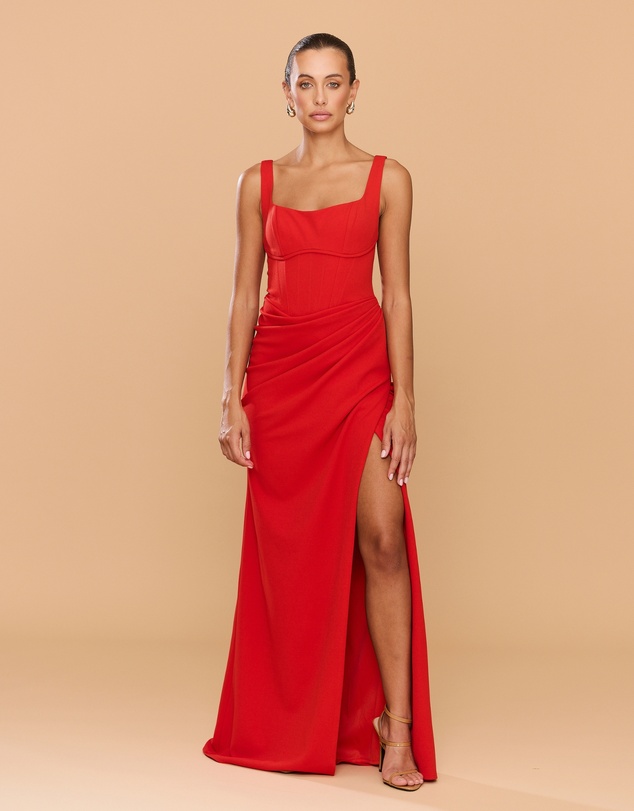 CATHERINE FERRARO - Elena Square Neck Gown