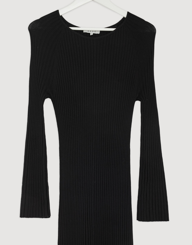 Revibe - Repaired AERE Indi Accordian Pleated Organic Knit Dress - AU 18