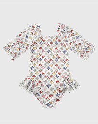 Aqua Blu Kids - Petit Four Short Sleeve Puff One Piece - Kids