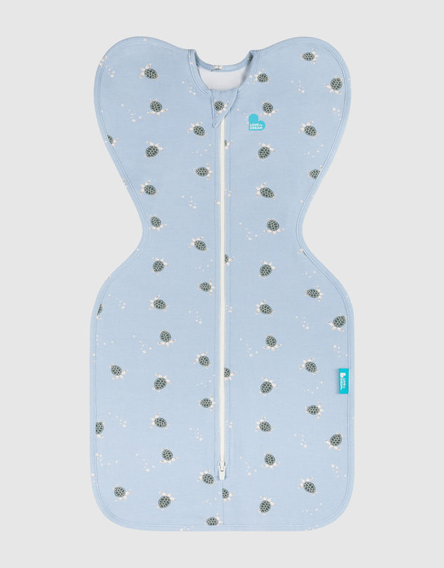 Love to Dream - Swaddle Up™ Original 1.0 TOG Stretch Cotton Turtally Mist Blue