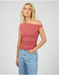 All About Eve - Kylie Stripe Top Red