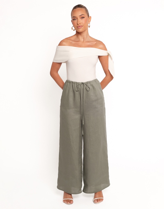 Petal & Pup - Clairo Linen Pant - Olive