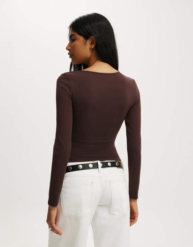 Cotton On - Hold Me Asymmetric Long Sleeve Top