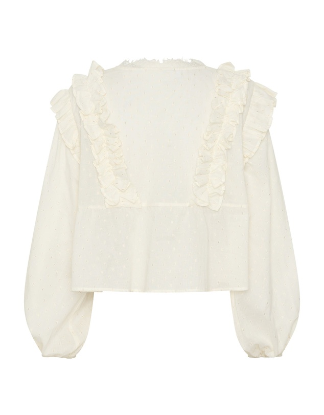 ONE TEASPOON - Willow Ruffle Sheer Top - Ivory