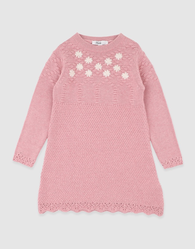 Bebe by Minihaha - Winnie Hand Emb.Organic Dress 3-7 Yrs