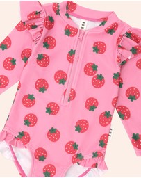 Huxbaby - Strawberry Fields Forever Frill Swimsuit - Babies-Kids