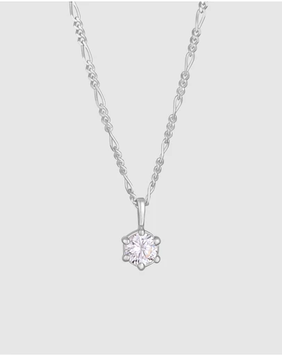 Kuzzoi - ICONIC EXCLUSIVE - Zirconia Pendant Necklace in 925 Sterling Silver