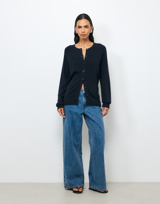 AERE - Nia Cotton Cashmere Blend Cardigan