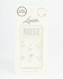 Lovisa - Surgical Steel Cubic Zirconia Flower Nose Piercing Pack