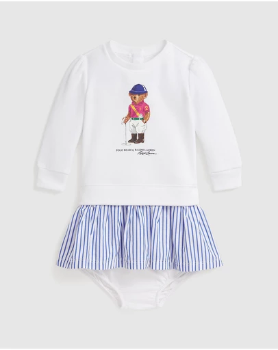 Polo Ralph Lauren - Polo Bear Fleece Dress & Bloomer - Babies
