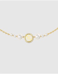 GUESS - Gold-Tone Tiny Pearly Bracelet