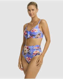 Sea Level Australia - Blue Hawaii Tie Front DD/E Cup Bralette