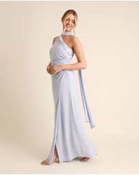Six Stories - One Shoulder Neck Tie Chiffon Bridesmaid Dress