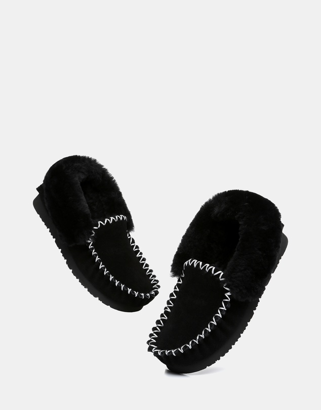 EVERAU - EverAU Ugg Popo Moccasin Sheepskin Upper Moccasins
