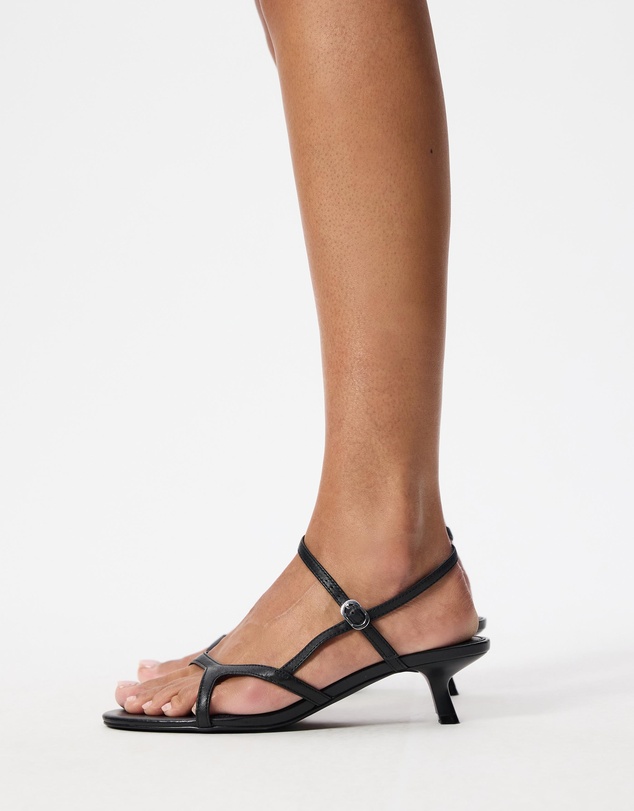 Atmos&Here - Aria Kitten Heel Strappy Leather Sandals