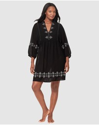 Miraclesuit Swimwear  - Elysium Short Embroidered Cotton Beach Dress