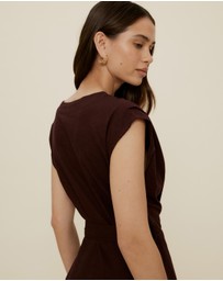 The Fated - Tuck Bodice Sleeveless Midi Dress