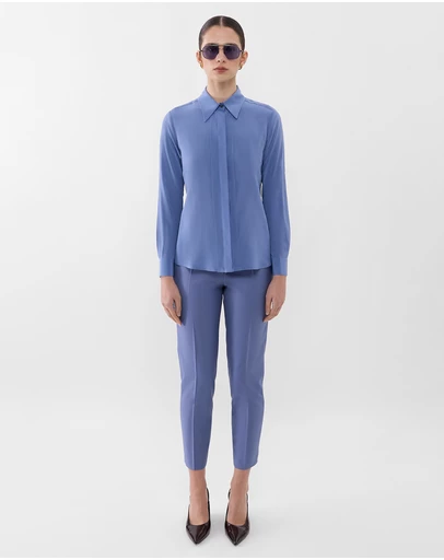 Farage - Single Pleat Silk Shirt
