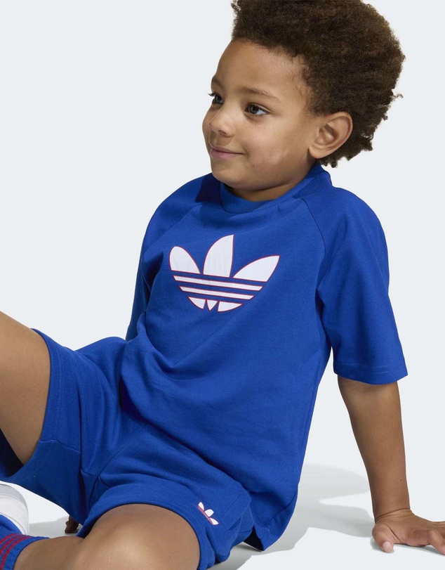 adidas Originals - Trefoil Loose Shorts and Tee Set - Kids-Teens