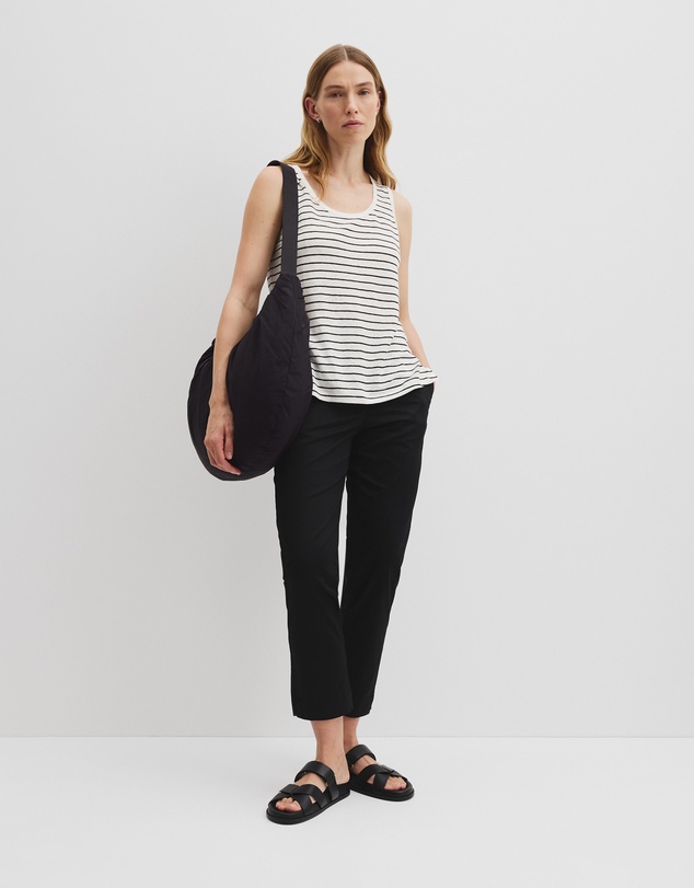 Country Road - Organically Grown Linen Stripe Scoop Neck Tank