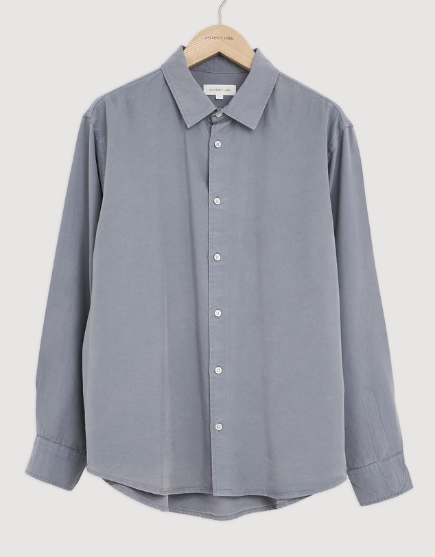 Revibe - Repaired Assembly Label Linen Mens Shirts L/S
