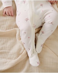Purebaby - 4 Pack Zip Growsuit-Babies