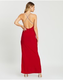 SKIVA - Cross Strap Evening Dress With Split