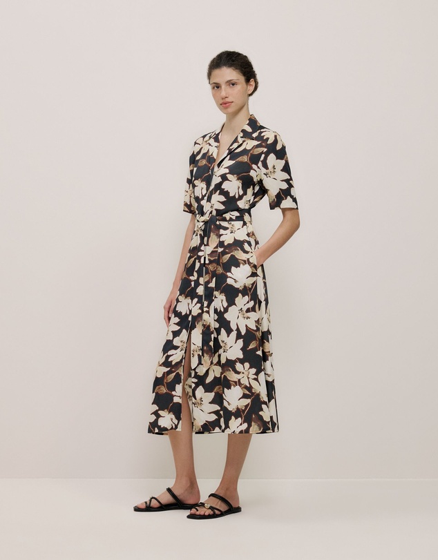 Trenery - Calais Short Sleeve Shirt Dress in Black