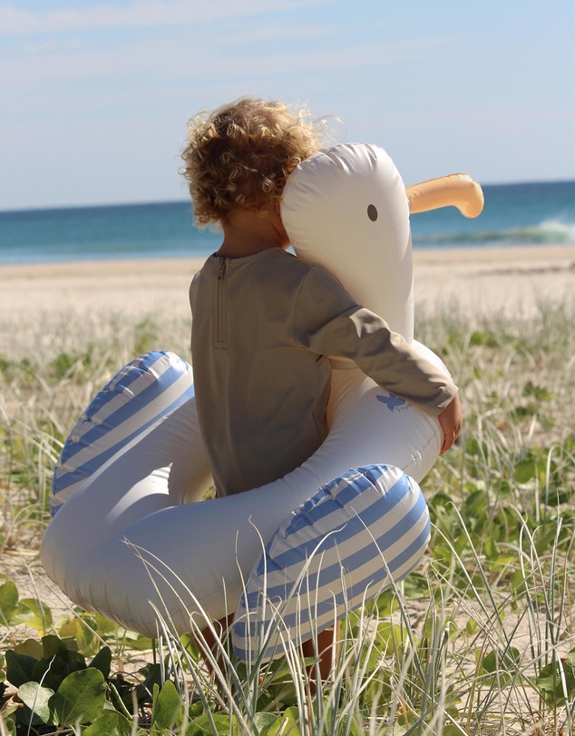 Sunnylife - Tube Pool Ring Sammy the Seagull Blue Stripe - Kids