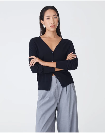 Forcast - Nicolette V-Neck Knit Cardigan
