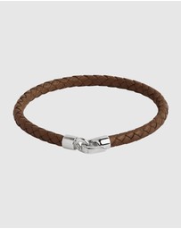 Najo - Mariner Tan Leather & Steel Bracelet (21cm)