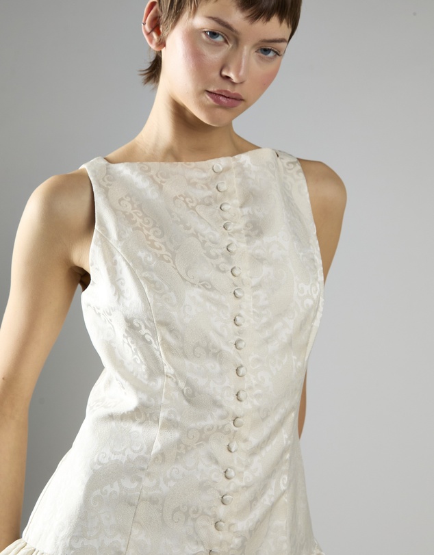 Glamorous - Sleeveless Button-Front A-Line Dress