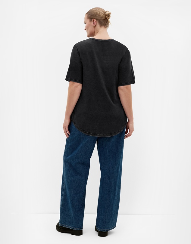 City Chic - Plus size Lola Cotton Tee - black