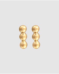 Elli Jewelry - Earrings Ball Design Basic in 925 Sterling Silver Gold Plated