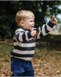 Kynd Baby - Knit Stripe Jumper in Tidal Stripe