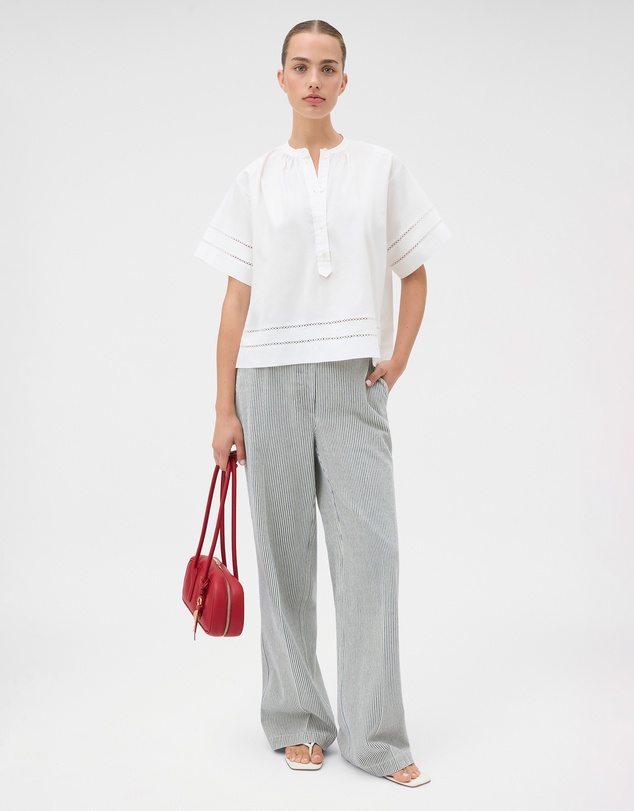Oroton - Railroad Folk Straight Leg Pants