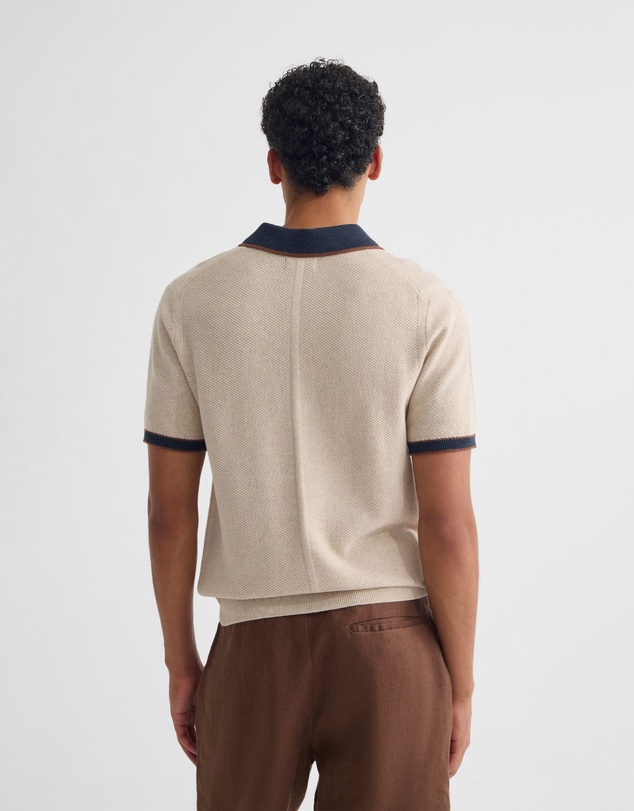 Oxford - Holden Zip Neck Knitted Polo