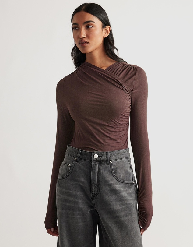 Decjuba - Maxine Crossover Long Sleeve Top