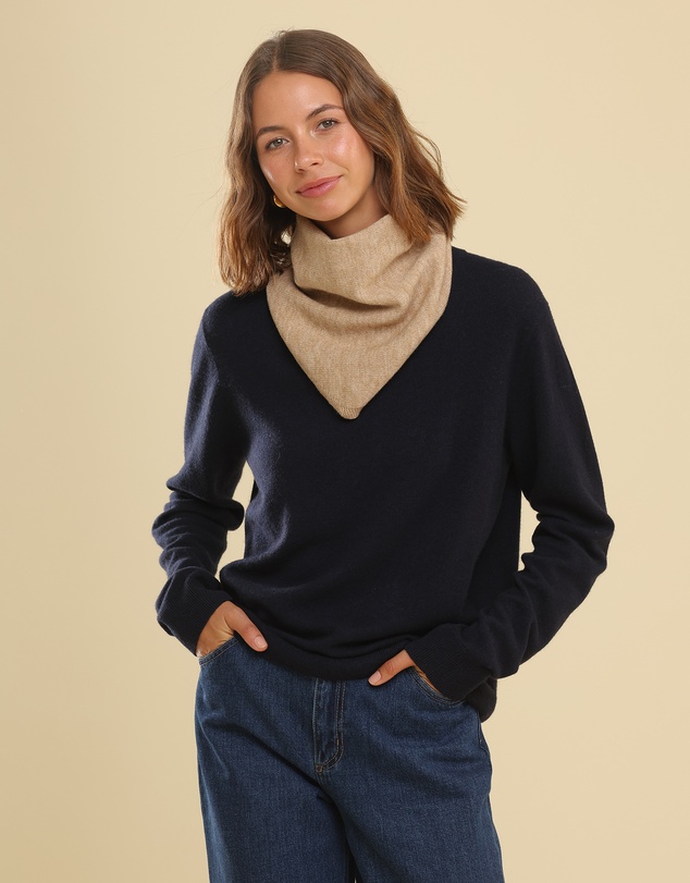Morgan & Taylor - Katrina Triangle Scarf in Beige