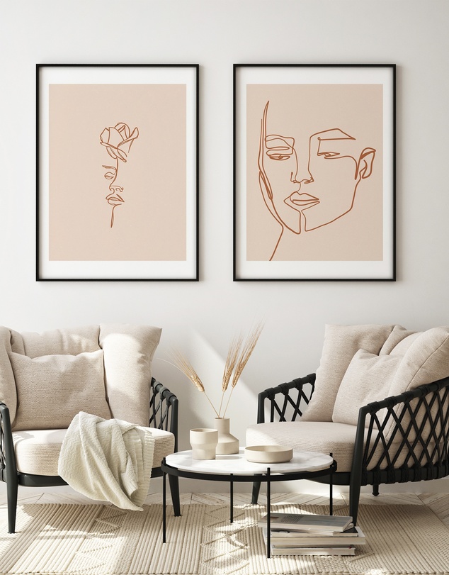 Olive et Oriel - Her Wild Rose Terracotta Art Print