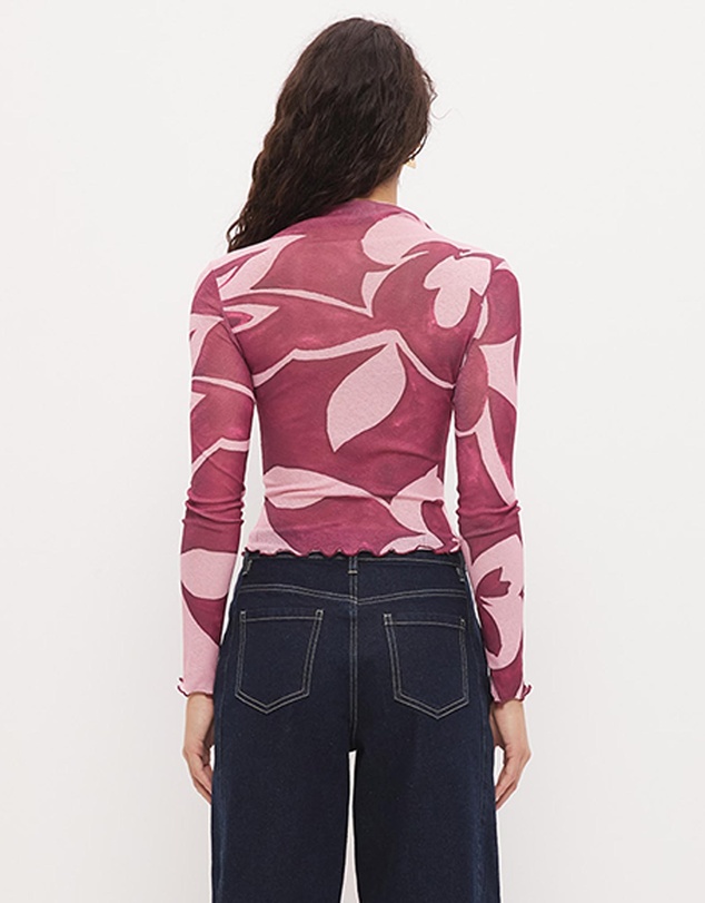 MON RENN - Peta Mock Neck Top