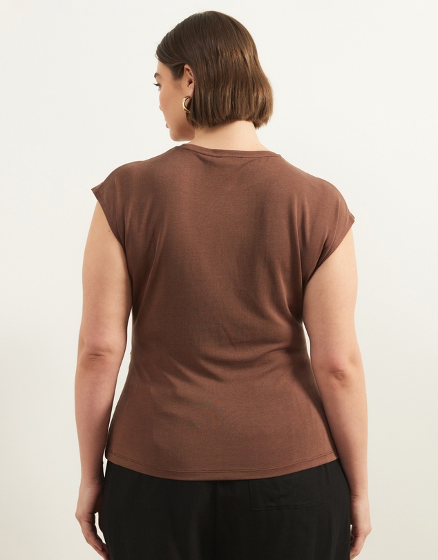 Atmos&Here Curvy - Grace Side Tie T-Shirt