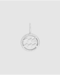 Wanderlust + Co - Aquarius Zodiac Mother of Pearl 925 Sterling Silver Pendant