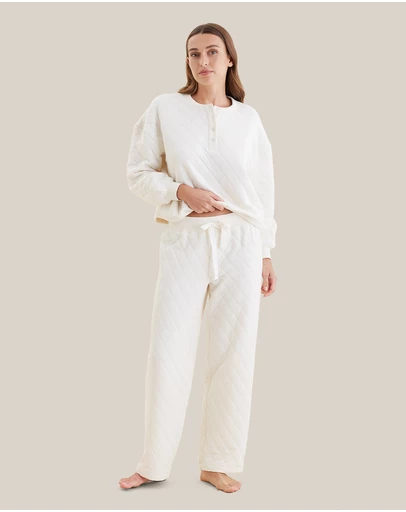 Papinelle - Quilted Cotton Straight Leg Pant
