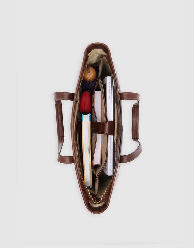 Florence - The Beatrice Brown Leather Tote Work Bag