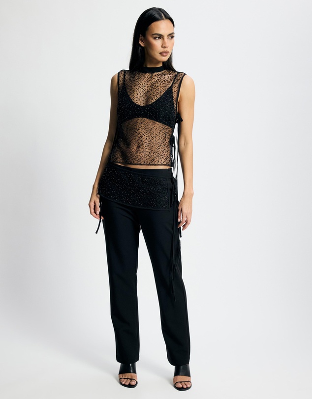 Lover - Amaryllis Beaded Belt Tailored Pants