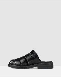 Rollie - Mule Fisherman Croc Flat