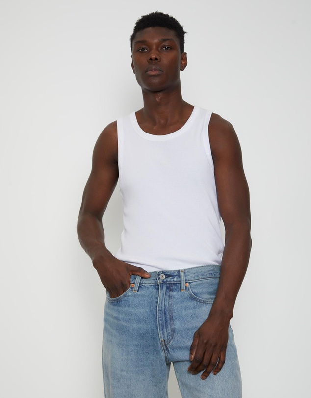 General Pants Co. Basics - Rib Singlet White