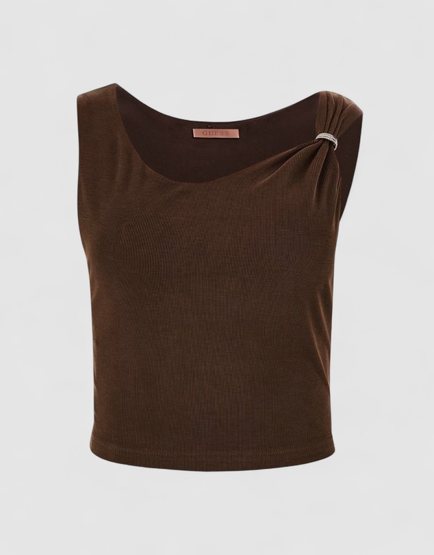 GUESS - Aimee Short Sleeve Jewel Draped Top